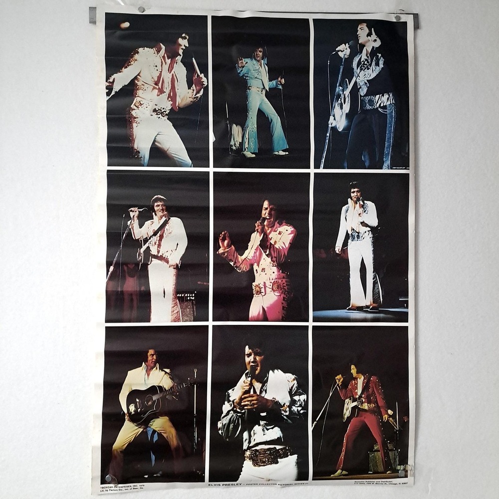 Elvis Presley Collector Pictorial Series 1 Poster‎ 23x34 Vintage Boxcar 1979
